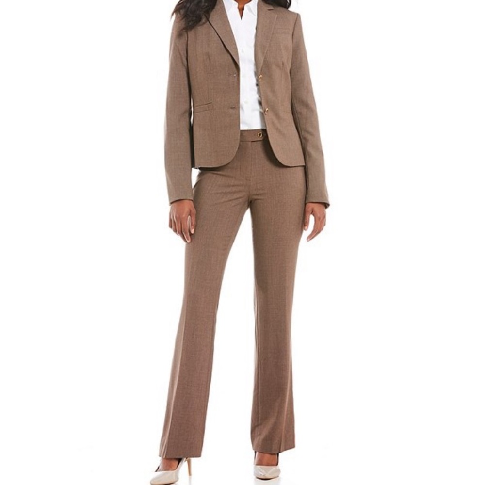Calvin Klein taupe suit